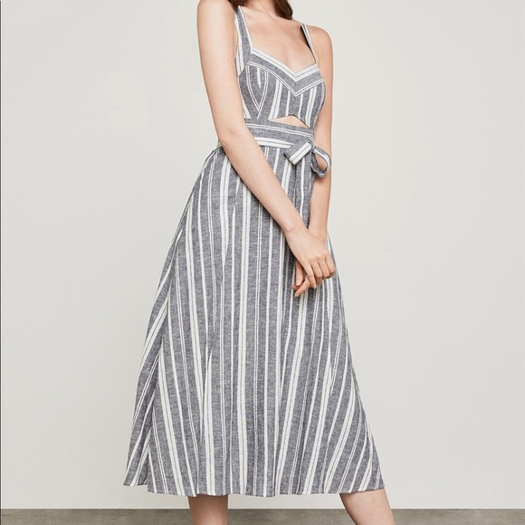 BCBG Striped Cutout Sundress - Picture 1 of 6